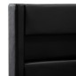 Bettgestell mit LED Schwarz Kunstleder 90x200 cm Bettgestell mit LED Schwarz Kunstleder 90x200 cm