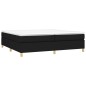 vidaXL Boxspringbett mit Matratze Schwarz 200x200 cm Stoff vidaXL Boxspringbett mit Matratze Schwarz 200x200 cm Stoff