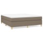 vidaXL Boxspringbett mit Matratze Taupe 180x200 cm Stoff vidaXL Boxspringbett mit Matratze Taupe 180x200 cm Stoff