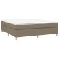 vidaXL Boxspringbett mit Matratze Taupe 180x200 cm Stoff vidaXL Boxspringbett mit Matratze Taupe 180x200 cm Stoff