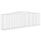 vidaXL Gabionen mit Hochbogen 10 Stk 400x50x120/140cm Verzinktes Eisen vidaXL Gabionen mit Hochbogen 10 Stk 400x50x120/140cm Verzinktes Eisen