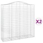 vidaXL Gabionen mit Hochbogen 2 Stk. 200x50x200/220cm Verzinktes Eisen vidaXL Gabionen mit Hochbogen 2 Stk. 200x50x200/220cm Verzinktes Eisen