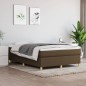 vidaXL Boxspringbett mit Matratze Dunkelbraun 140x200 cm Stoff vidaXL Boxspringbett mit Matratze Dunkelbraun 140x200 cm Stoff