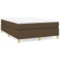 vidaXL Boxspringbett mit Matratze Dunkelbraun 140x200 cm Stoff vidaXL Boxspringbett mit Matratze Dunkelbraun 140x200 cm Stoff