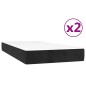 vidaXL Boxspringbett mit Matratze Schwarz 200x200 cm Samt vidaXL Boxspringbett mit Matratze Schwarz 200x200 cm Samt