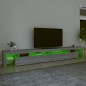 vidaXL TV-Schrank mit LED-Leuchten Grau Sonoma 290x36,5x40 cm vidaXL TV-Schrank mit LED-Leuchten Grau Sonoma 290x36,5x40 cm