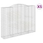 vidaXL Gabionen mit Hochbogen 5 Stk. 300x50x220/240cm Verzinktes Eisen vidaXL Gabionen mit Hochbogen 5 Stk. 300x50x220/240cm Verzinktes Eisen