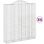 vidaXL Gabionen mit Hochbogen 6 Stk. 200x50x220/240cm Verzinktes Eisen vidaXL Gabionen mit Hochbogen 6 Stk. 200x50x220/240cm Verzinktes Eisen