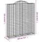 vidaXL Gabionen mit Hochbogen 6 Stk. 200x50x220/240cm Verzinktes Eisen vidaXL Gabionen mit Hochbogen 6 Stk. 200x50x220/240cm Verzinktes Eisen