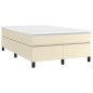 vidaXL Boxspringbett mit Matratze Creme 120x200 cm Kunstleder vidaXL Boxspringbett mit Matratze Creme 120x200 cm Kunstleder