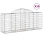 vidaXL Gabionen mit Hochbogen 50 Stk. 200x50x80/100cm Verzinktes Eisen vidaXL Gabionen mit Hochbogen 50 Stk. 200x50x80/100cm Verzinktes Eisen