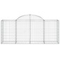 vidaXL Gabionen mit Hochbogen 50 Stk. 200x50x80/100cm Verzinktes Eisen vidaXL Gabionen mit Hochbogen 50 Stk. 200x50x80/100cm Verzinktes Eisen