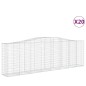 vidaXL Gabionen mit Hochbogen 20 Stk 400x50x120/140cm Verzinktes Eisen vidaXL Gabionen mit Hochbogen 20 Stk 400x50x120/140cm Verzinktes Eisen