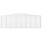 vidaXL Gabionen mit Hochbogen 20 Stk 400x50x120/140cm Verzinktes Eisen vidaXL Gabionen mit Hochbogen 20 Stk 400x50x120/140cm Verzinktes Eisen