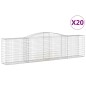 vidaXL Gabionen mit Hochbogen 20 Stk 400x50x100/120cm Verzinktes Eisen vidaXL Gabionen mit Hochbogen 20 Stk 400x50x100/120cm Verzinktes Eisen