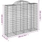 vidaXL Gabionen mit Hochbogen 2 Stk. 200x50x160/180cm Verzinktes Eisen vidaXL Gabionen mit Hochbogen 2 Stk. 200x50x160/180cm Verzinktes Eisen