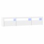 vidaXL TV-Schrank mit LED-Leuchten Hochglanz-Weiß 195x35x40 cm vidaXL TV-Schrank mit LED-Leuchten Hochglanz-Weiß 195x35x40 cm