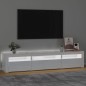 vidaXL TV-Schrank mit LED-Leuchten Hochglanz-Weiß 195x35x40 cm vidaXL TV-Schrank mit LED-Leuchten Hochglanz-Weiß 195x35x40 cm