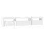 vidaXL TV-Schrank mit LED-Leuchten Hochglanz-Weiß 195x35x40 cm vidaXL TV-Schrank mit LED-Leuchten Hochglanz-Weiß 195x35x40 cm
