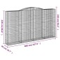 vidaXL Gabionen mit Hochbogen 4 Stk. 400x50x220/240cm Verzinktes Eisen vidaXL Gabionen mit Hochbogen 4 Stk. 400x50x220/240cm Verzinktes Eisen