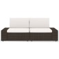 Modulares 2-Sitzer-Sofa Poly Rattan Braun Modulares 2-Sitzer-Sofa Poly Rattan Braun