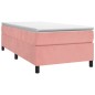 vidaXL Boxspringbett mit Matratze Rosa 100x200 cm Samt vidaXL Boxspringbett mit Matratze Rosa 100x200 cm Samt