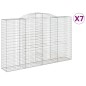 vidaXL Gabionen mit Hochbogen 7 Stk. 300x50x180/200cm Verzinktes Eisen vidaXL Gabionen mit Hochbogen 7 Stk. 300x50x180/200cm Verzinktes Eisen