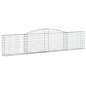 vidaXL Gabionen mit Hochbogen 7 Stk. 400x30x80/100cm Verzinktes Eisen vidaXL Gabionen mit Hochbogen 7 Stk. 400x30x80/100cm Verzinktes Eisen
