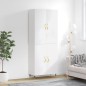 Highboard Hochglanz-Weiß 69,5x34x180 cm Holzwerkstoff Highboard Hochglanz-Weiß 69,5x34x180 cm Holzwerkstoff