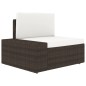 Modulares 2-Sitzer-Sofa Poly Rattan Braun Modulares 2-Sitzer-Sofa Poly Rattan Braun