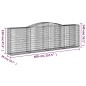 vidaXL Gabionen mit Hochbogen 4 Stk. 400x50x120/140cm Verzinktes Eisen vidaXL Gabionen mit Hochbogen 4 Stk. 400x50x120/140cm Verzinktes Eisen