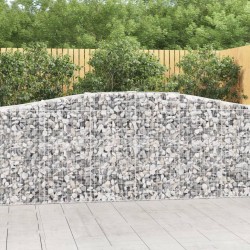 vidaXL Gabionen mit Hochbogen 25 Stk 400x50x100/120cm Verzinktes Eisen