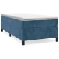vidaXL Boxspringbett mit Matratze Dunkelblau 90x190 cm Samt vidaXL Boxspringbett mit Matratze Dunkelblau 90x190 cm Samt