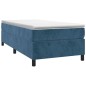 vidaXL Boxspringbett mit Matratze Dunkelblau 90x190 cm Samt vidaXL Boxspringbett mit Matratze Dunkelblau 90x190 cm Samt