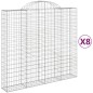 vidaXL Gabionen mit Hochbogen 8 Stk. 200x50x180/200cm Verzinktes Eisen vidaXL Gabionen mit Hochbogen 8 Stk. 200x50x180/200cm Verzinktes Eisen