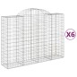 vidaXL Gabionen mit Hochbogen 6 Stk. 200x50x140/160cm Verzinktes Eisen vidaXL Gabionen mit Hochbogen 6 Stk. 200x50x140/160cm Verzinktes Eisen