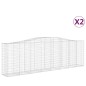 vidaXL Gabionen mit Hochbogen 2 Stk. 400x50x120/140cm Verzinktes Eisen vidaXL Gabionen mit Hochbogen 2 Stk. 400x50x120/140cm Verzinktes Eisen