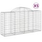 vidaXL Gabionen mit Hochbogen 5 Stk. 200x50x100/120cm Verzinktes Eisen vidaXL Gabionen mit Hochbogen 5 Stk. 200x50x100/120cm Verzinktes Eisen