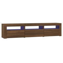 vidaXL TV-Schrank mit LED-Leuchten Braun Eichen-Optik 180x35x40 cm