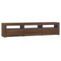 vidaXL TV-Schrank mit LED-Leuchten Braun Eichen-Optik 180x35x40 cm vidaXL TV-Schrank mit LED-Leuchten Braun Eichen-Optik 180x35x40 cm