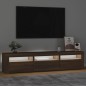 vidaXL TV-Schrank mit LED-Leuchten Braun Eichen-Optik 180x35x40 cm vidaXL TV-Schrank mit LED-Leuchten Braun Eichen-Optik 180x35x40 cm