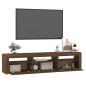 vidaXL TV-Schrank mit LED-Leuchten Braun Eichen-Optik 180x35x40 cm vidaXL TV-Schrank mit LED-Leuchten Braun Eichen-Optik 180x35x40 cm