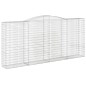 vidaXL Gabionen mit Hochbogen 3 Stk. 400x50x180/200cm Verzinktes Eisen vidaXL Gabionen mit Hochbogen 3 Stk. 400x50x180/200cm Verzinktes Eisen