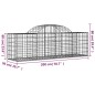 vidaXL Gabionen mit Hochbogen 13 Stk. 200x50x60/80 cm Verzinktes Eisen vidaXL Gabionen mit Hochbogen 13 Stk. 200x50x60/80 cm Verzinktes Eisen
