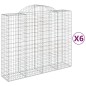 vidaXL Gabionen mit Hochbogen 6 Stk. 200x50x160/180cm Verzinktes Eisen vidaXL Gabionen mit Hochbogen 6 Stk. 200x50x160/180cm Verzinktes Eisen