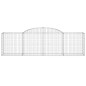 vidaXL Gabionen mit Hochbogen 7 Stk. 300x50x80/100 cm Verzinktes Eisen vidaXL Gabionen mit Hochbogen 7 Stk. 300x50x80/100 cm Verzinktes Eisen
