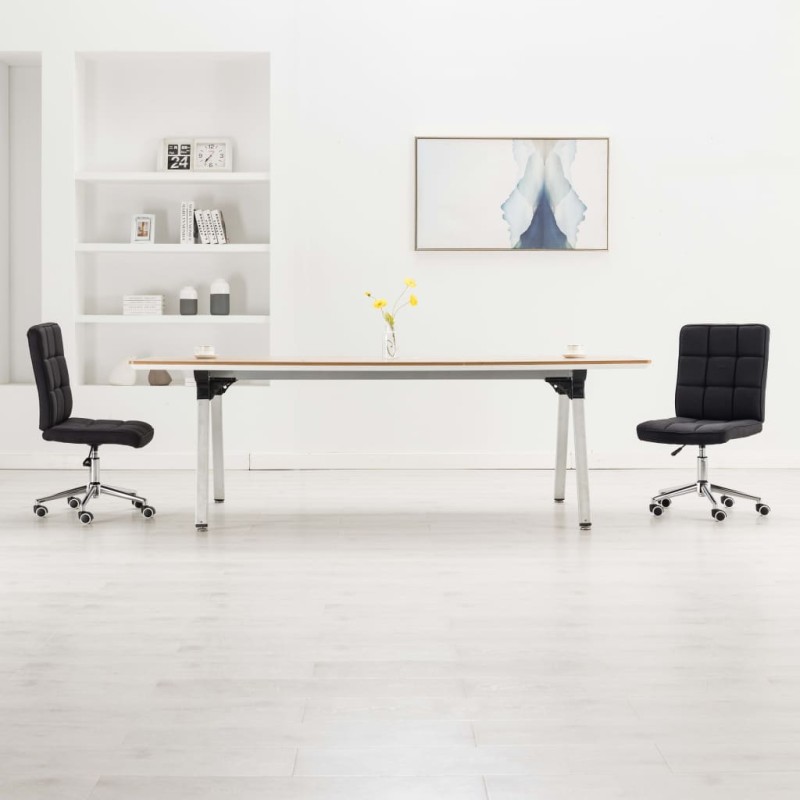 Esszimmerstühle 2 Stk. Schwarz Stoff Esszimmerstühle 2 Stk. Schwarz Stoff