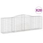 vidaXL Gabionen mit Hochbogen 20 Stk 400x50x120/140cm Verzinktes Eisen vidaXL Gabionen mit Hochbogen 20 Stk 400x50x120/140cm Verzinktes Eisen