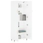 Highboard Hochglanz-Weiß 69,5x34x180 cm Holzwerkstoff Highboard Hochglanz-Weiß 69,5x34x180 cm Holzwerkstoff
