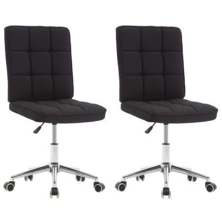 Esszimmerstühle 2 Stk. Schwarz Stoff